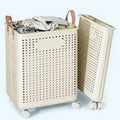 Foldable Laundry Basket with Wheels