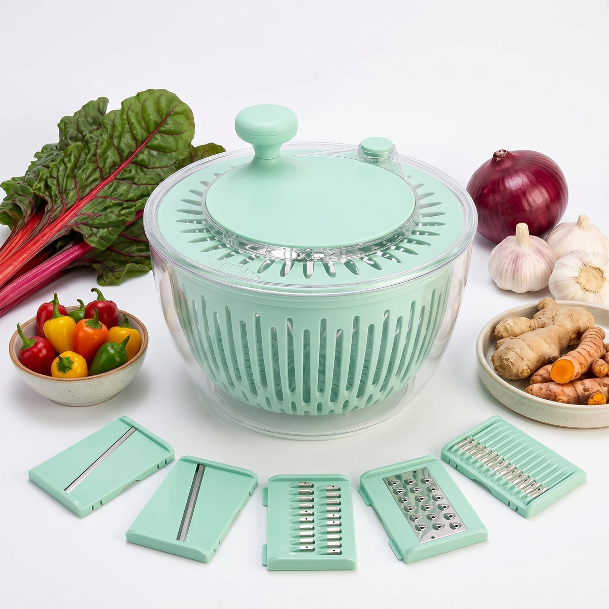 3-in-1 Salad Spinner Set