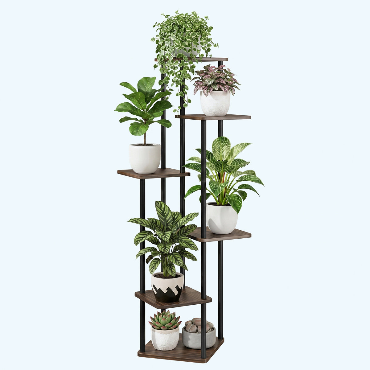 Wooden Flower Storage Shelf