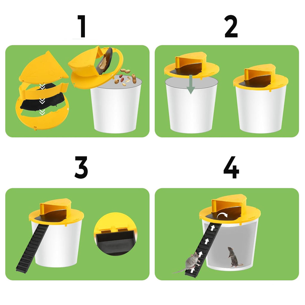 Smart Flip N Slide Bucket Lid Mouse Trap