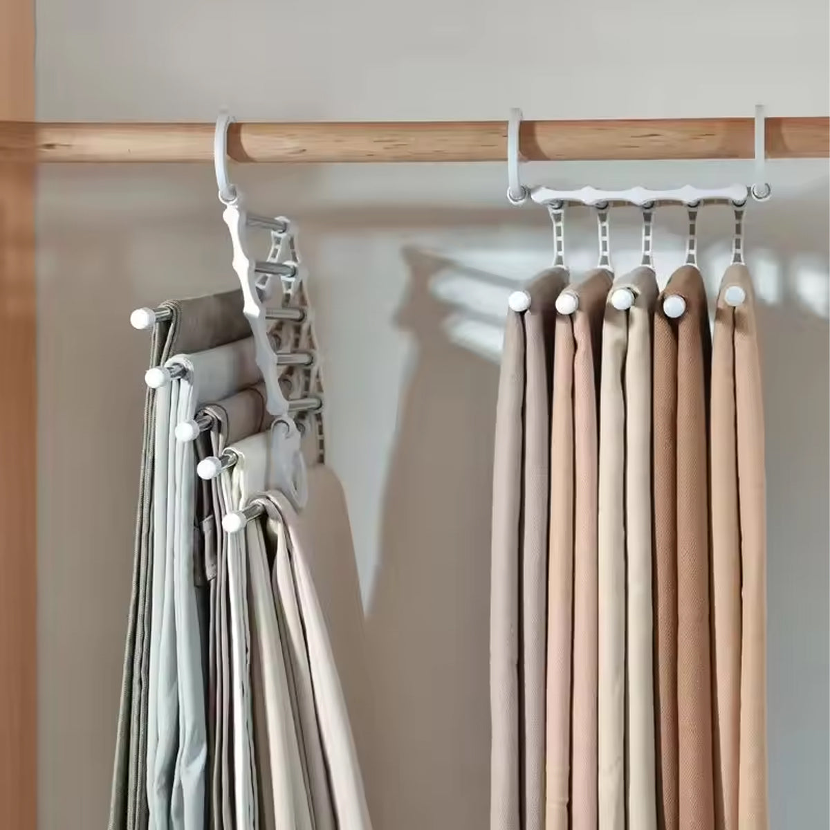 Space-Saving Multi-functional Pants Rack
