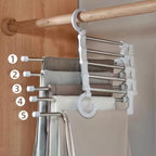 Space-Saving Multi-functional Pants Rack