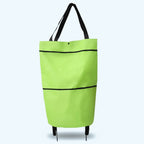 2-in-1 Foldable Shopping Cart with Wheels