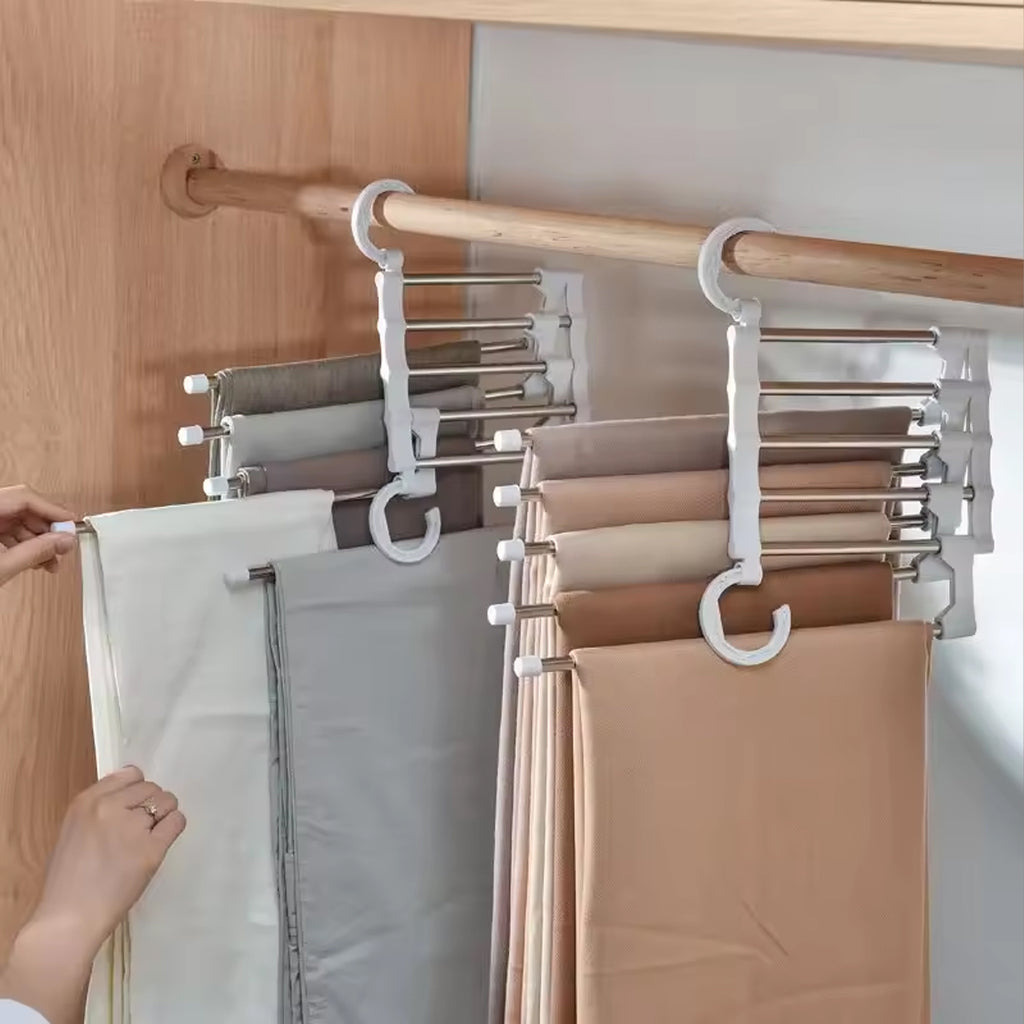Space-Saving Multi-functional Pants Rack