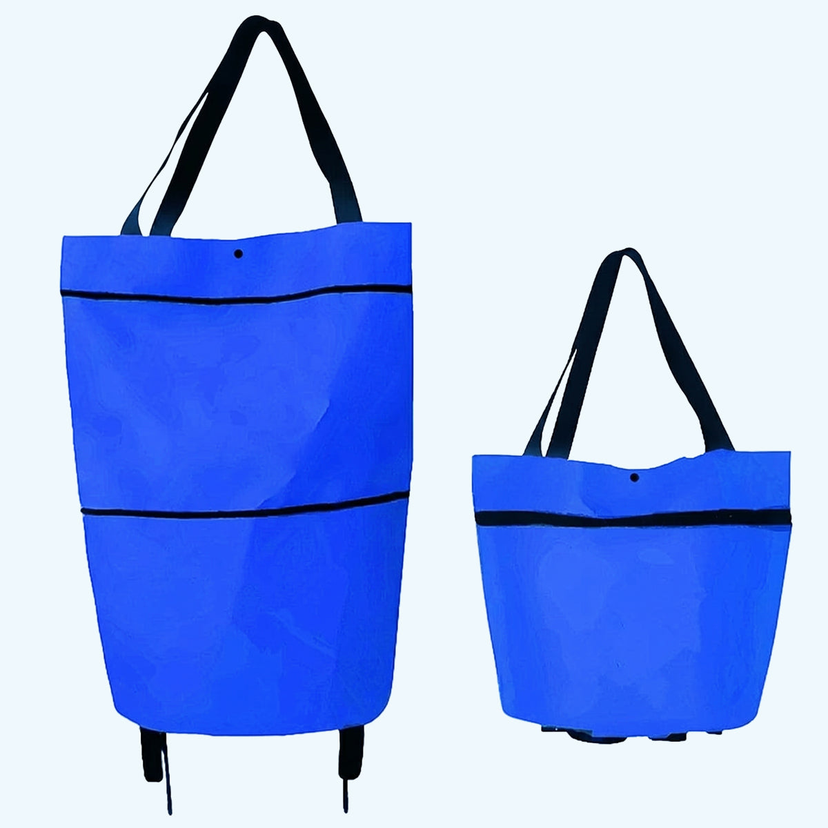 2-in-1 Foldable Shopping Cart with Wheels