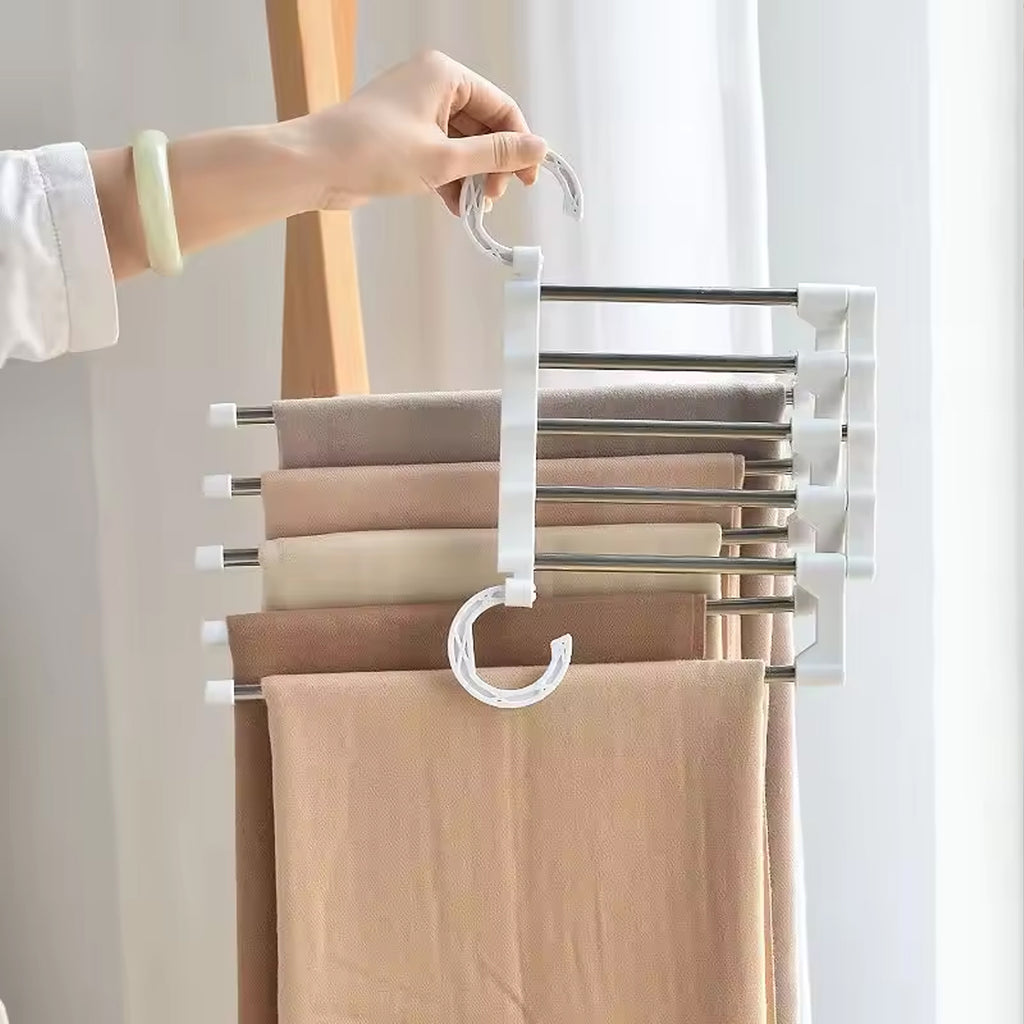 Space-Saving Multi-functional Pants Rack