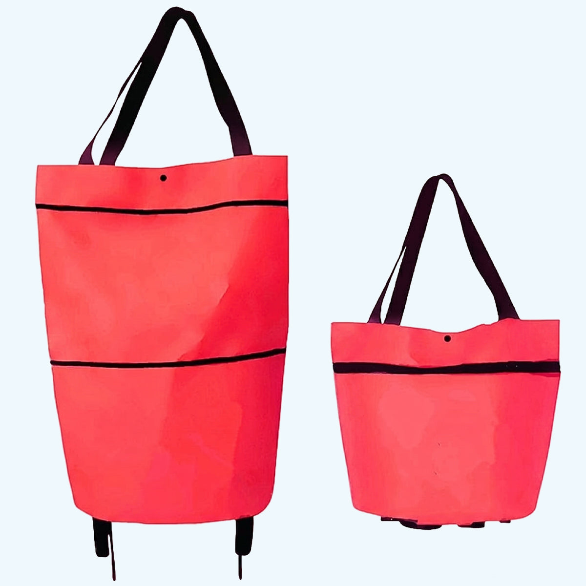 2-in-1 Foldable Shopping Cart with Wheels
