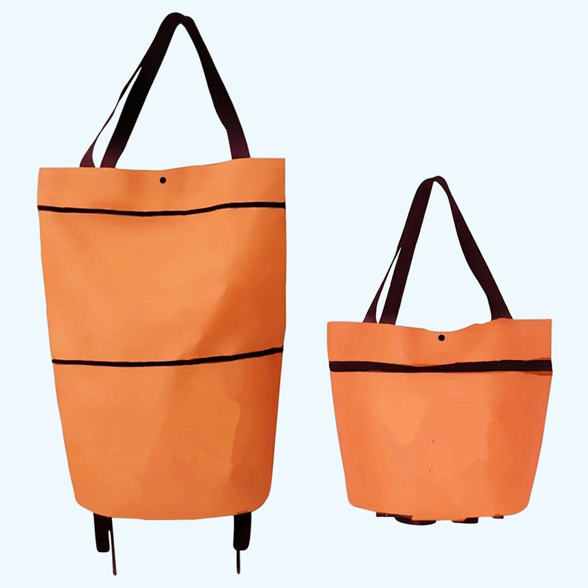 2-in-1 Foldable Shopping Cart with Wheels