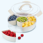 Divided Snack Tray with Lid & Handle