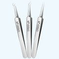 Stainless Steel Blackhead Remover Tweezers Set