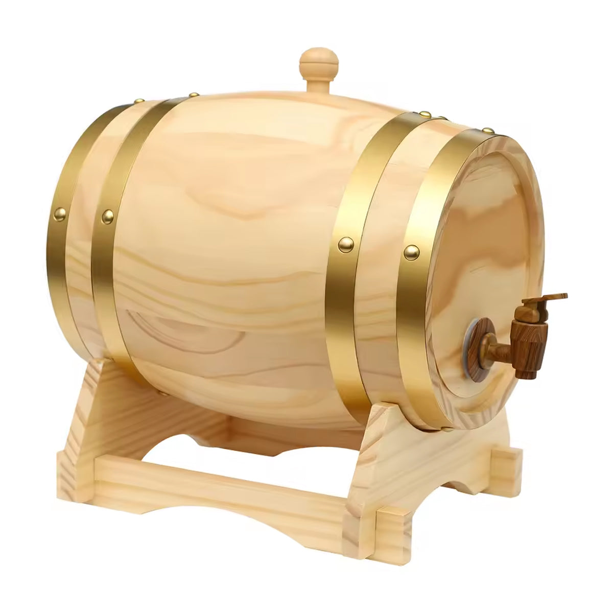 Premium 5L Wood Wine Barrel with Faucet