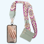 Adjustable Phone Strap with Zipper Wallet