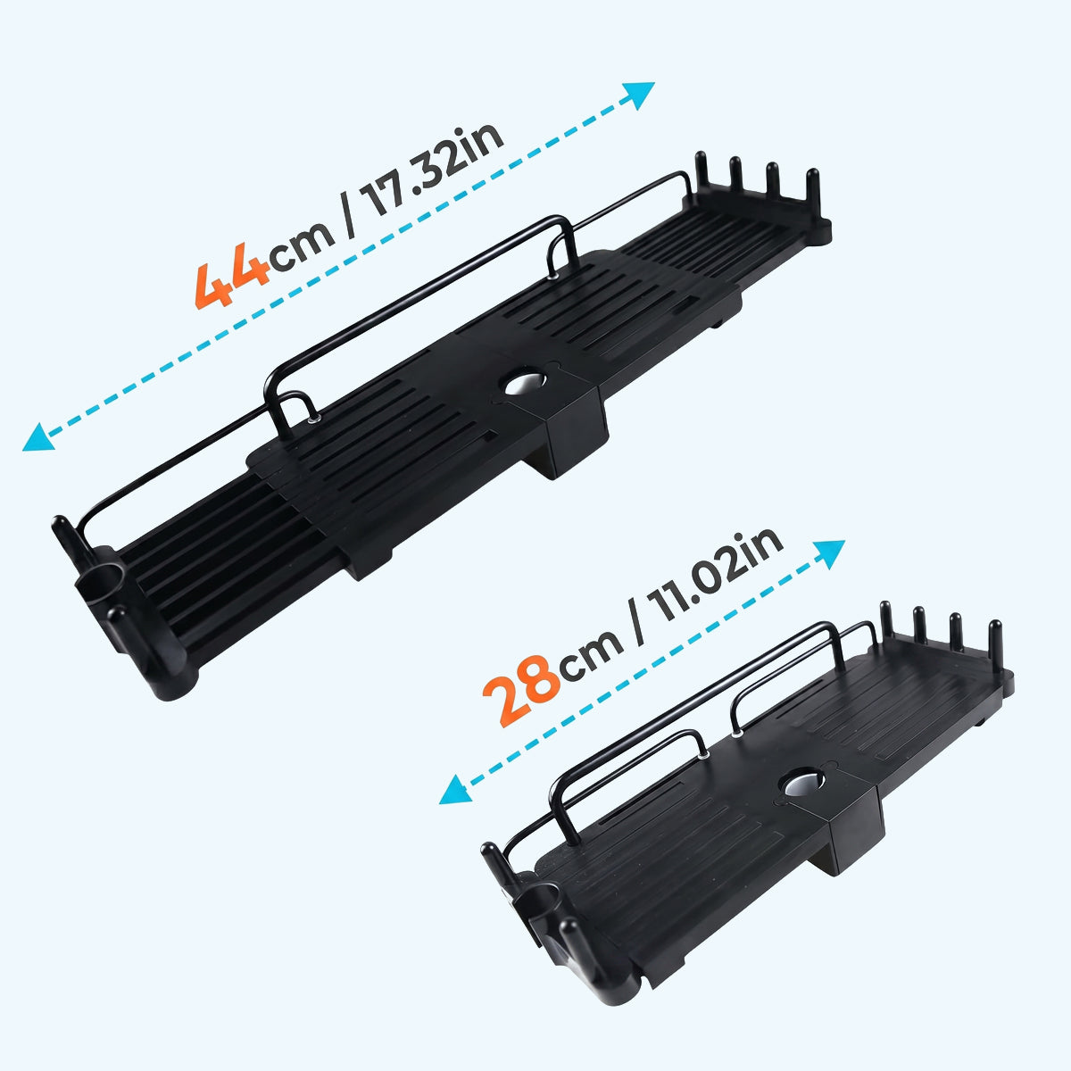 Retractable Shower Rail Shelf