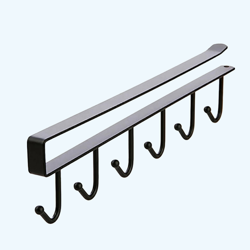 6 Hooks Storage Shelf Wardrobe Cabinet
