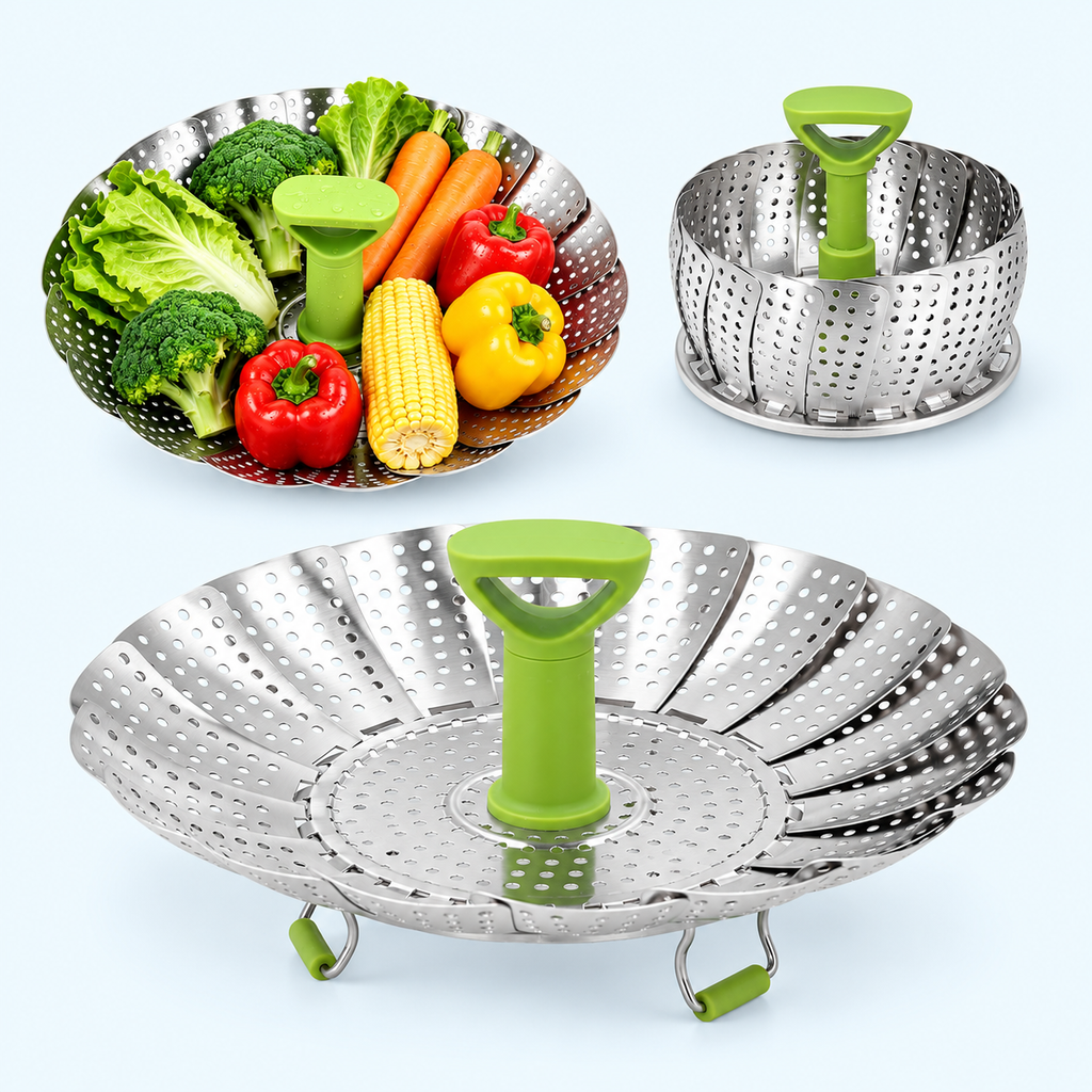 Expandable Stainless Steel Steamer Basket