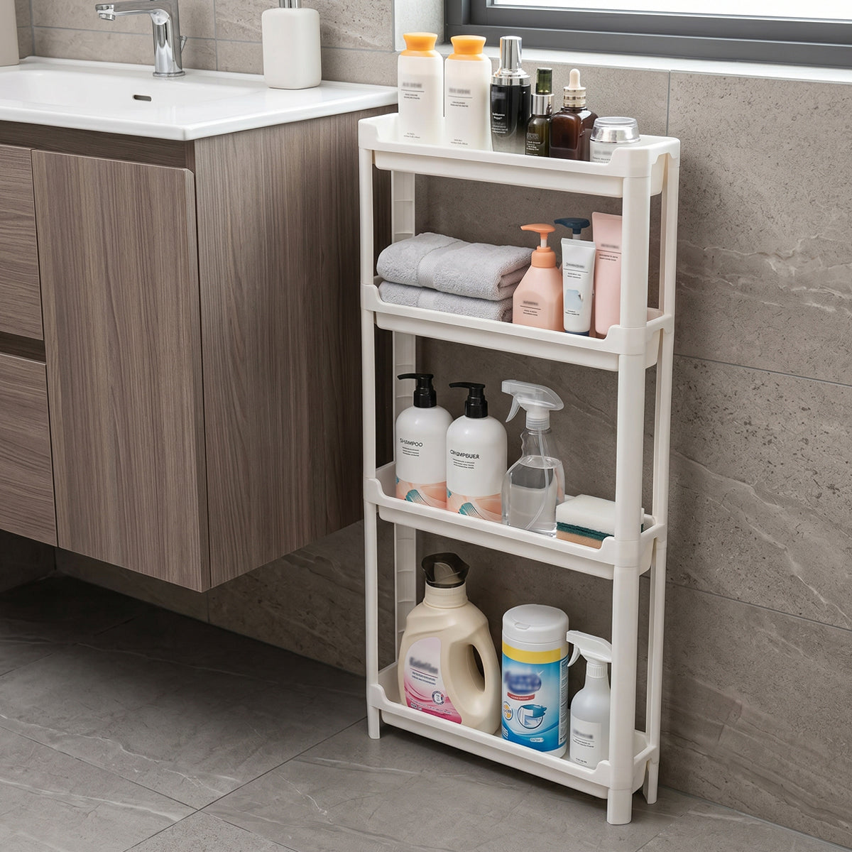 Slim 4-Tier Storage Cart
