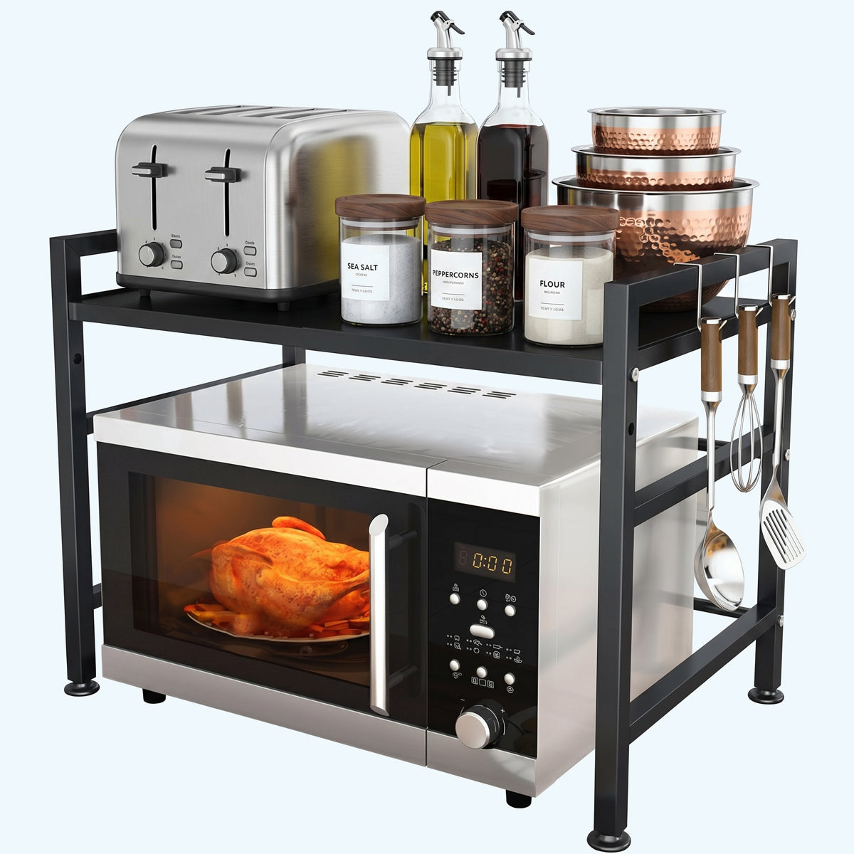 Expandable Microwave Shelf Organizer