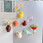 Cute Plant Vase Fridge Magnets