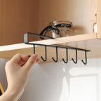 6 Hooks Storage Shelf Wardrobe Cabinet