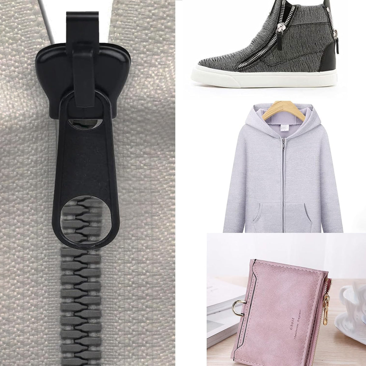 12 Pcs Fix Zip Puller 3 Sizes For All Zippers