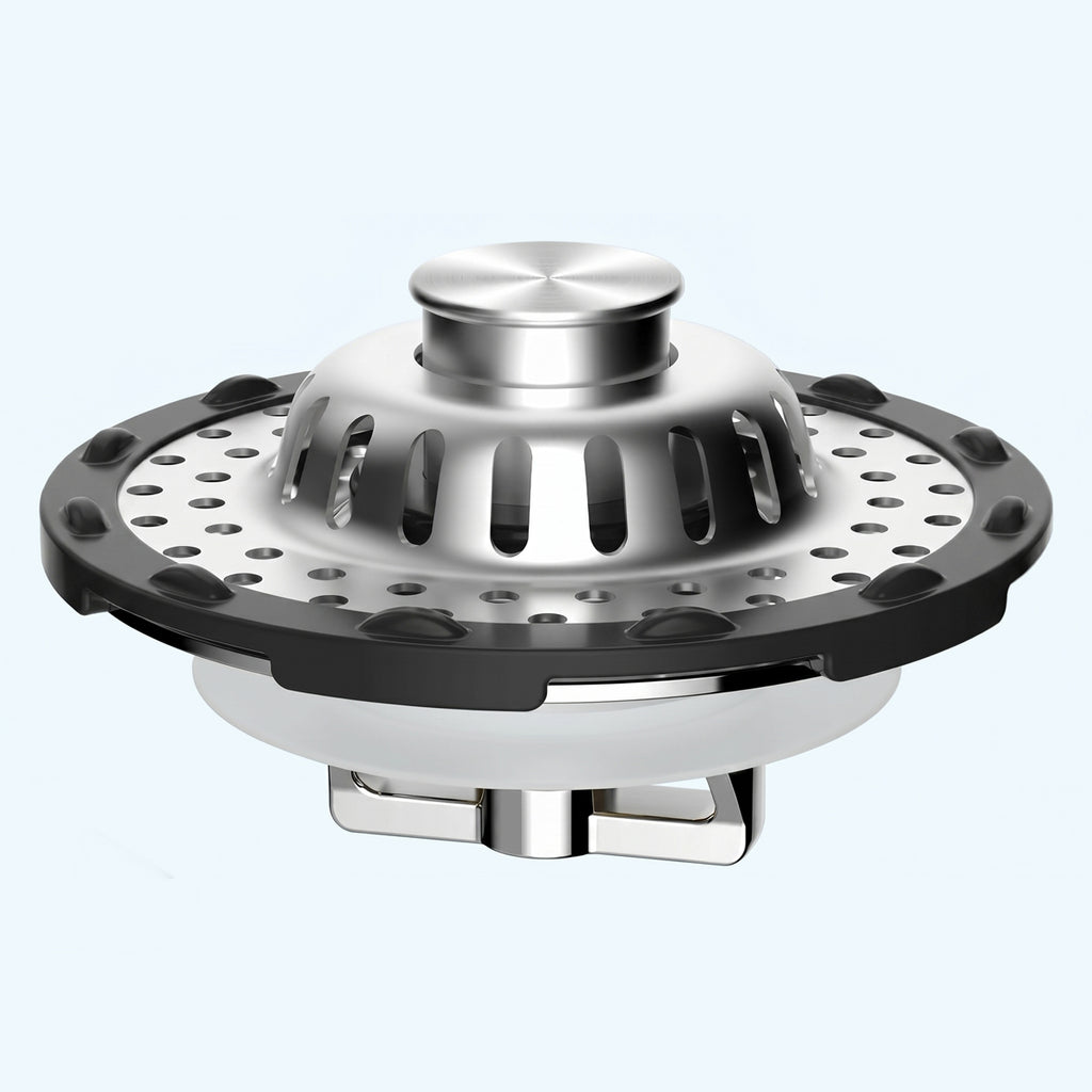 Bathtub Drain Stopper with Visible Top Hair Catcher