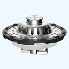 Bathtub Drain Stopper with Visible Top Hair Catcher