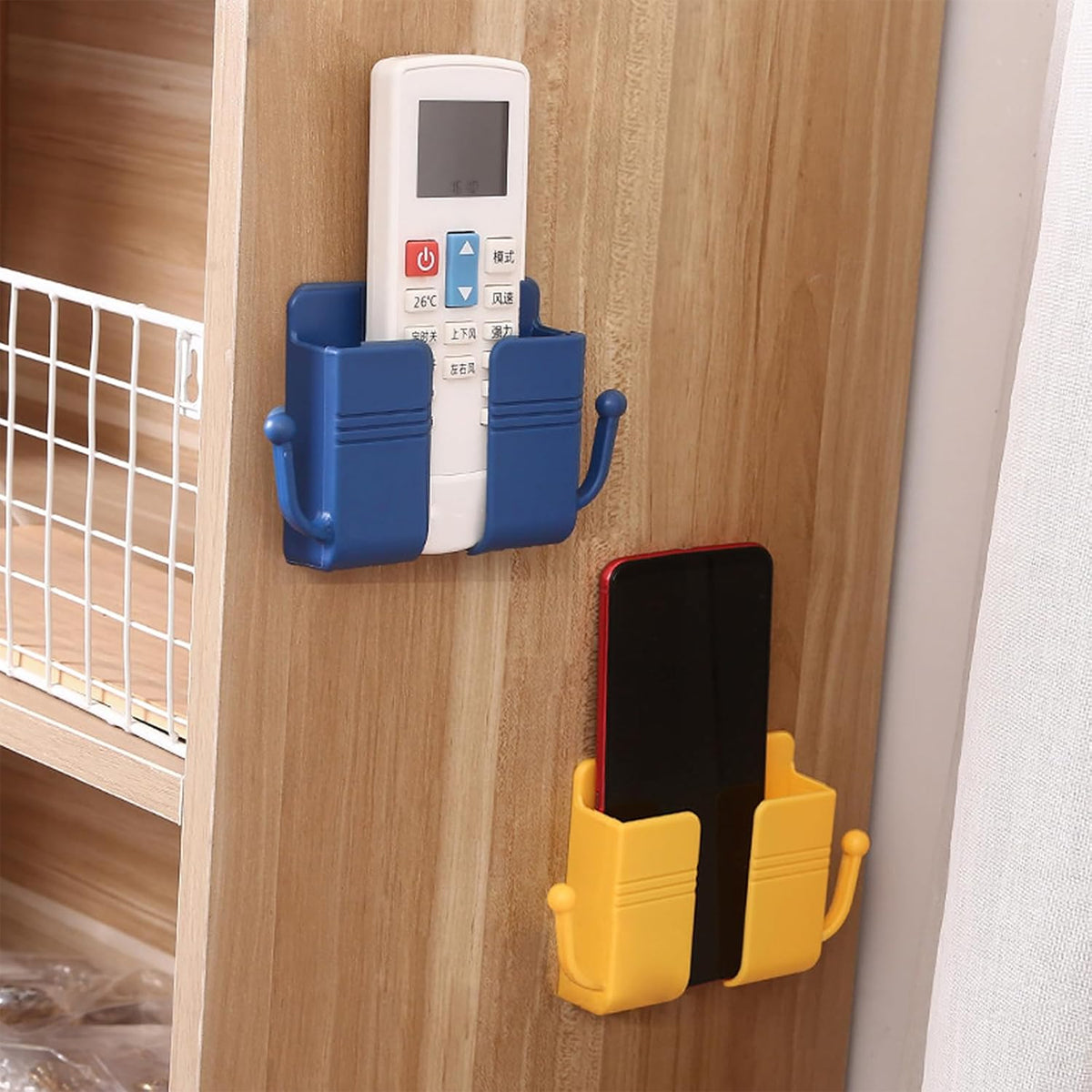 Wall Mount Phone Holder & Multipurpose Storage Box
