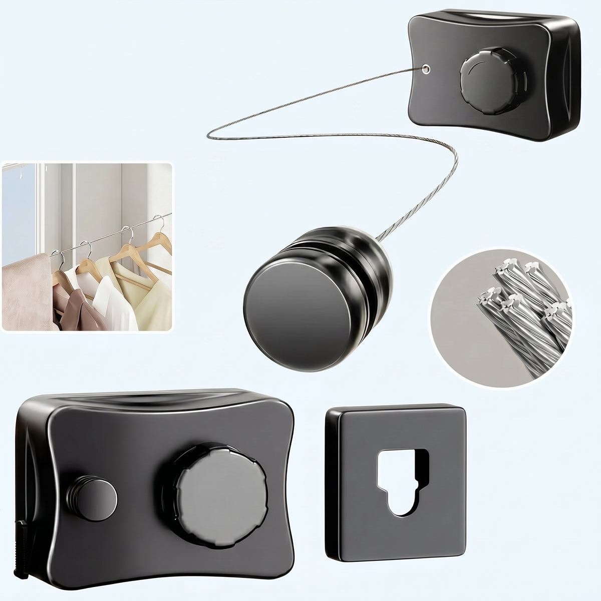 Retractable Wall Mounted Clothesline