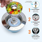 3-in-1 Stainless Steel Sink Drain Strainer