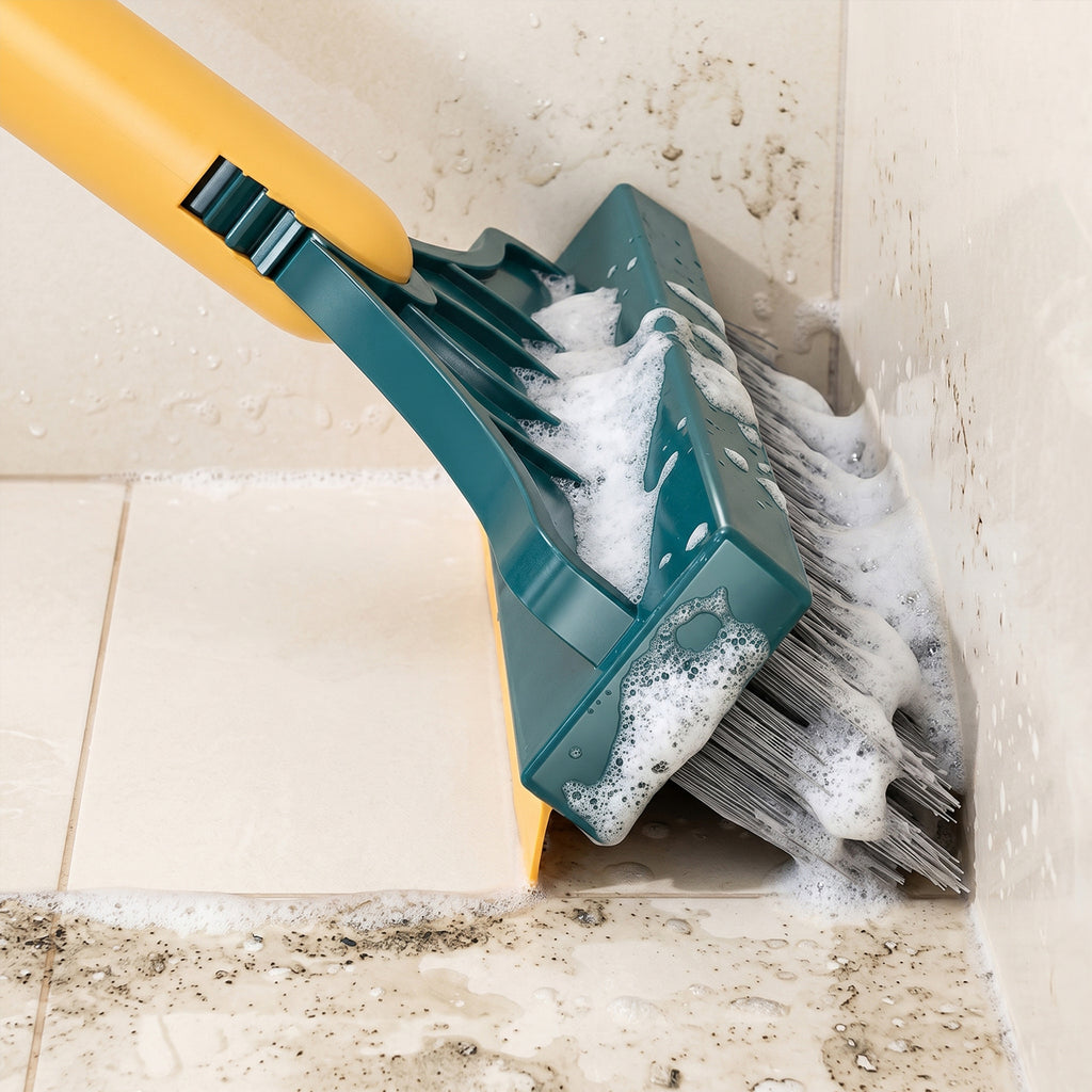 2-in-1 Floor Scrub Brush with Squeegee