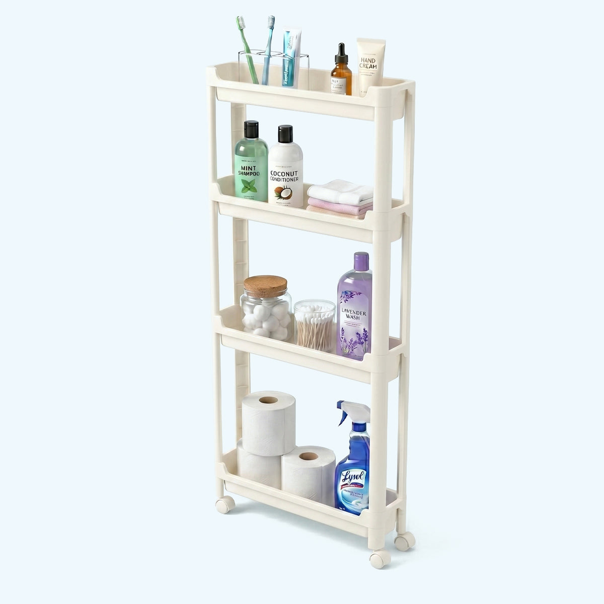 Slim 4-Tier Storage Cart