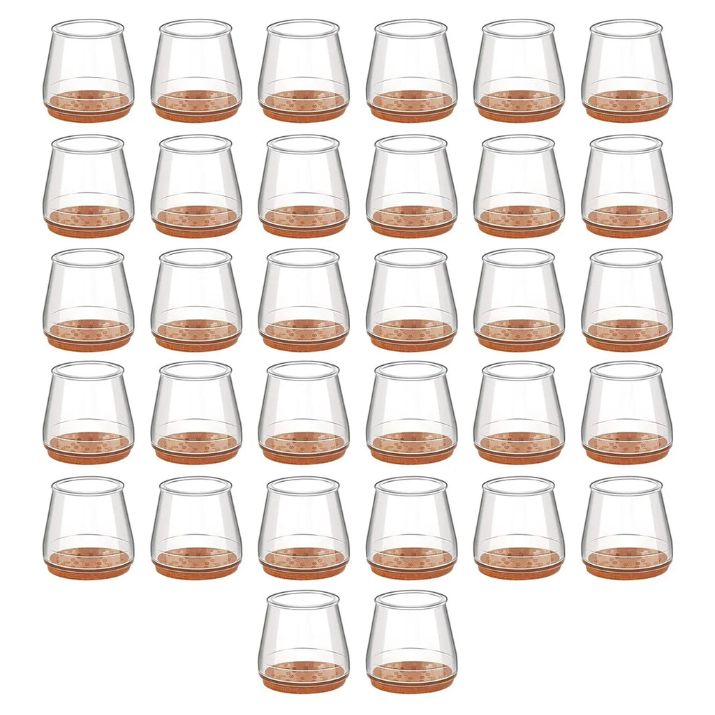 Transparent Silicone Chair Leg Floor Protectors