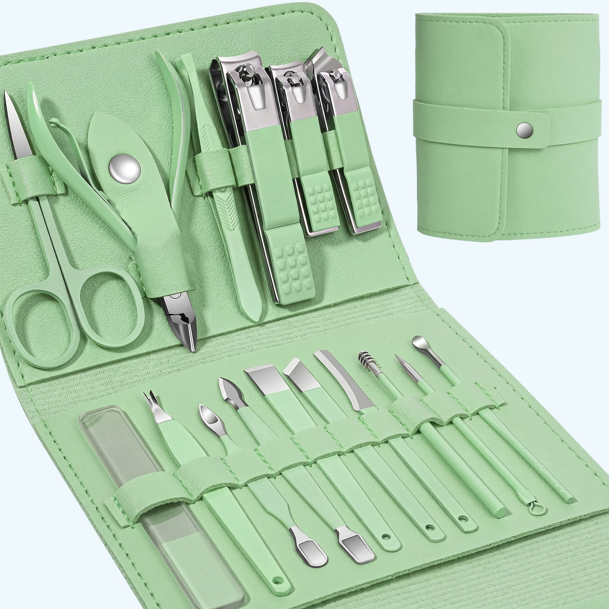 16PCS Stainless Steel Manicure & Pedicure Kit