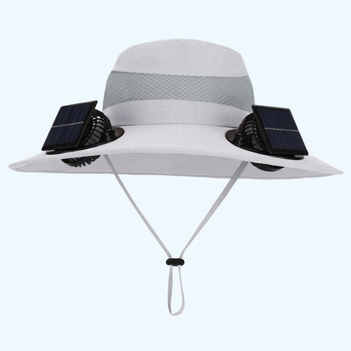 Wide Brim Sun Hat with Dual Solar Fans