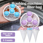 3 Packs Reusable Washing Machine Filter Bags
