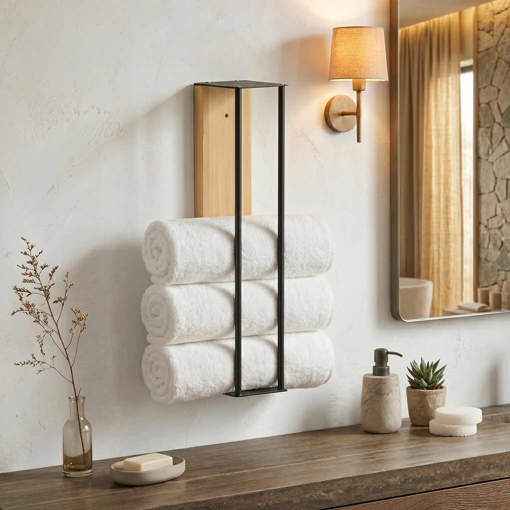 Wall Mounted Towel Rack No-Drill
