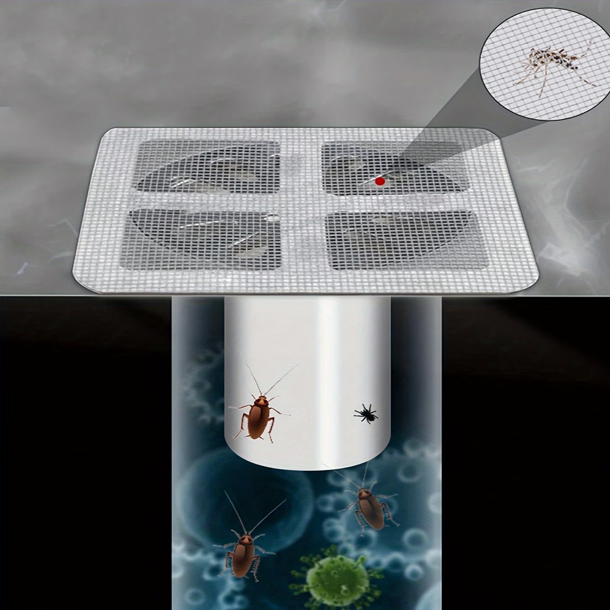 50 Pcs Adhesive Shower Drain Hair Catcher Stickers