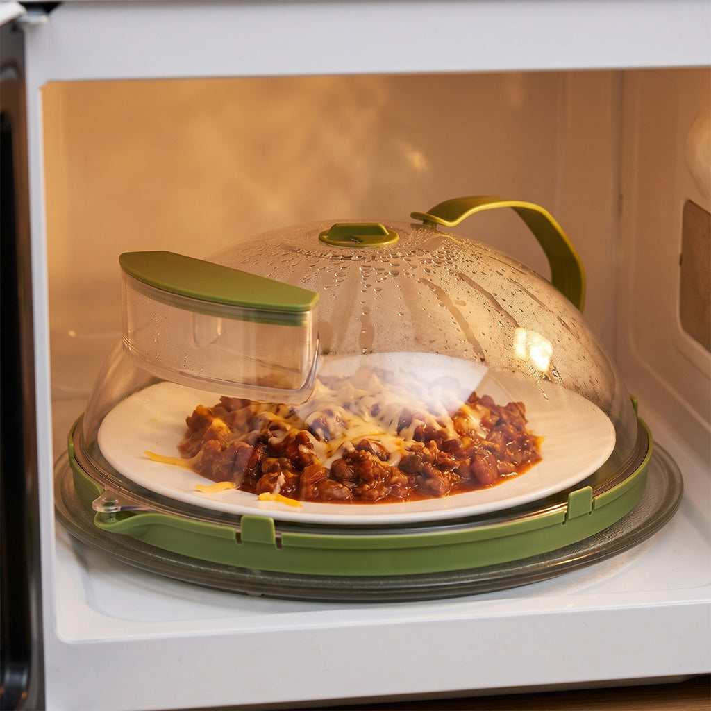 Microwave Splatter Cover with Water Steamer
