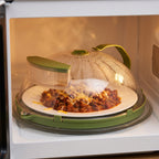 Microwave Splatter Cover with Water Steamer
