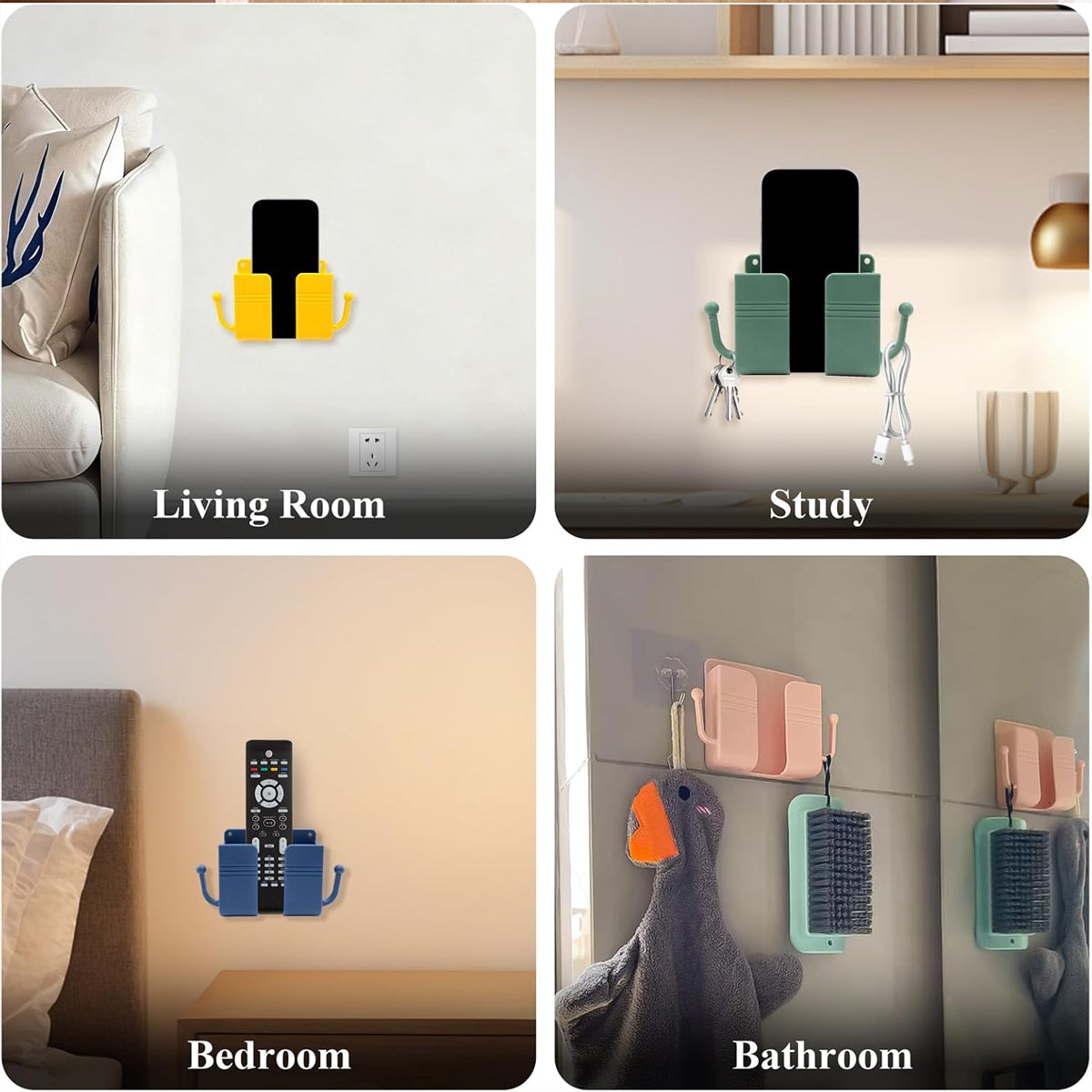 Wall Mount Phone Holder & Multipurpose Storage Box