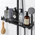 Retractable Shower Rail Shelf