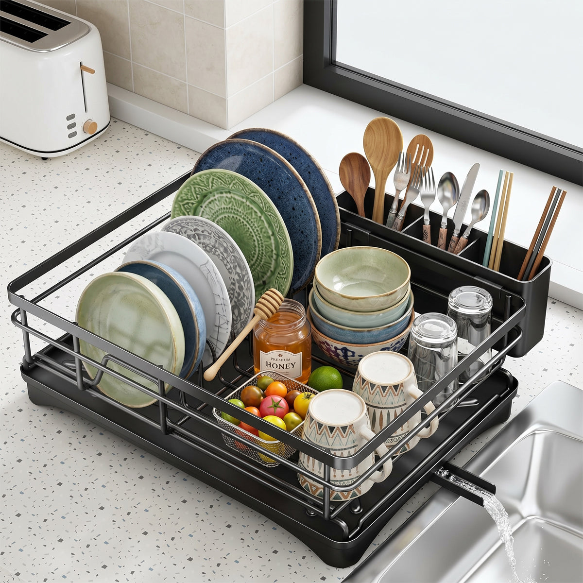 Large Rustproof Dish Drying Rack