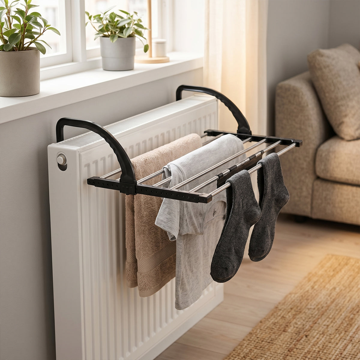 Extendable Stainless Steel Radiator Clothes Airer