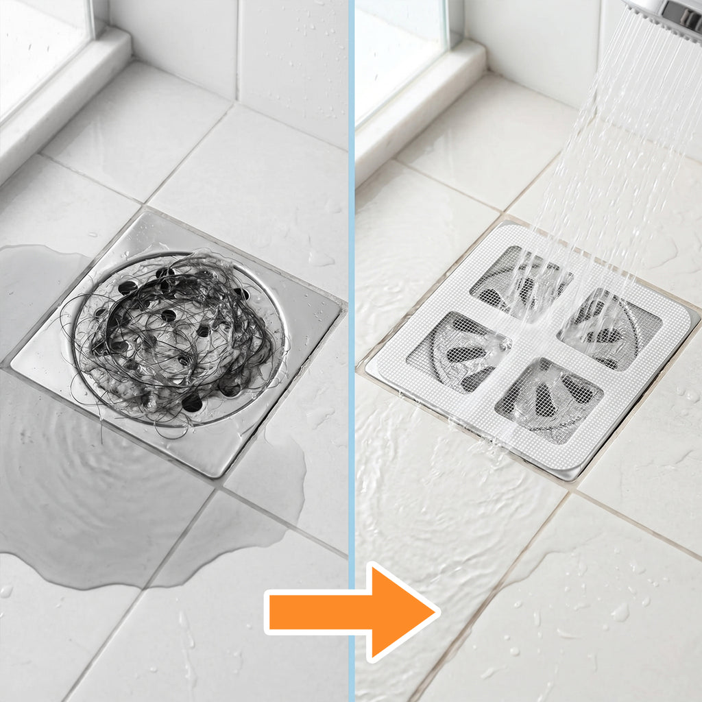 Adhesive Hair Catcher Stickers for Shower Set