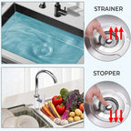 3-in-1 Stainless Steel Sink Drain Strainer
