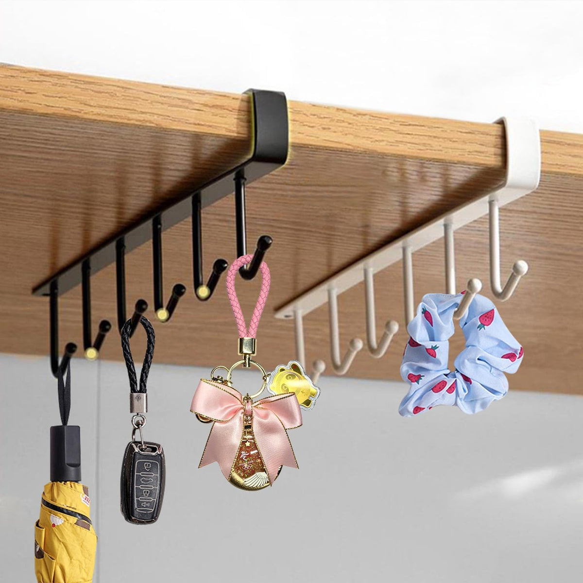6 Hooks Storage Shelf Wardrobe Cabinet