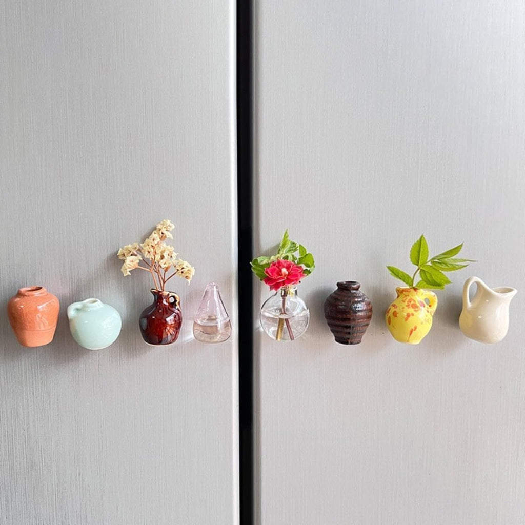Cute Plant Vase Fridge Magnets