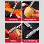 Stainless Steel Multifunction Vegetable Peeler