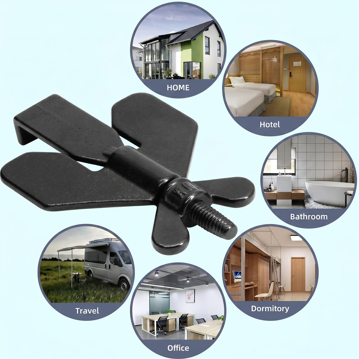 Portable Travel Door Lock & Security Stopper