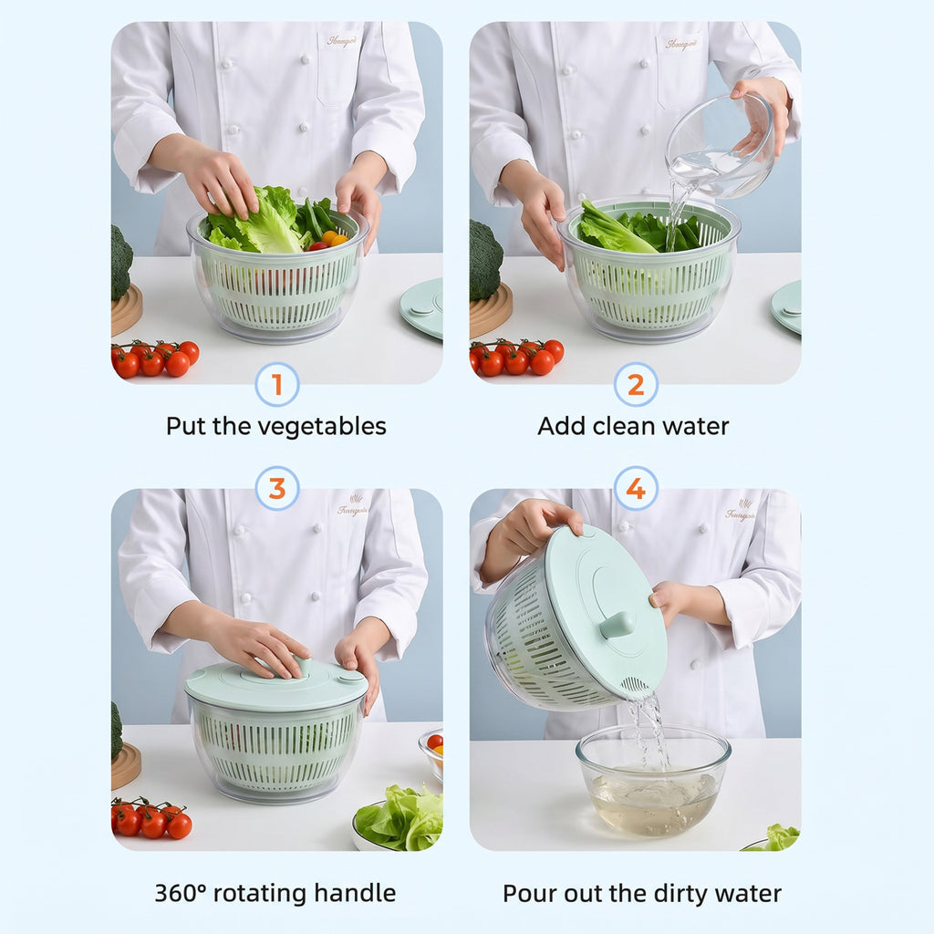 3-in-1 Salad Spinner Set